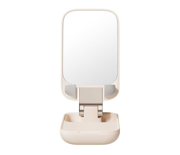 Baseus Regulowany stojak na telefon lusterko Seashell Series beż - 1502090 - zdjęcie 3